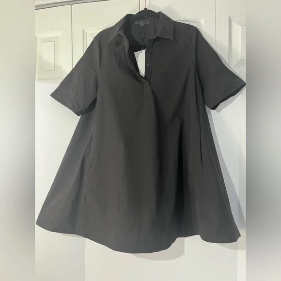 ZARA Short black poplin dress, ZW collection M NWT - Picture 9 of 12